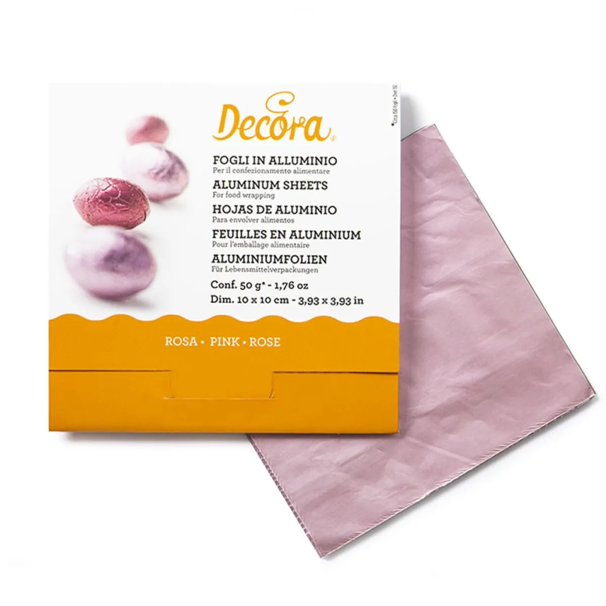 Decora Aluminium Sheets Roze 10x10 cm 150 stuks Discount