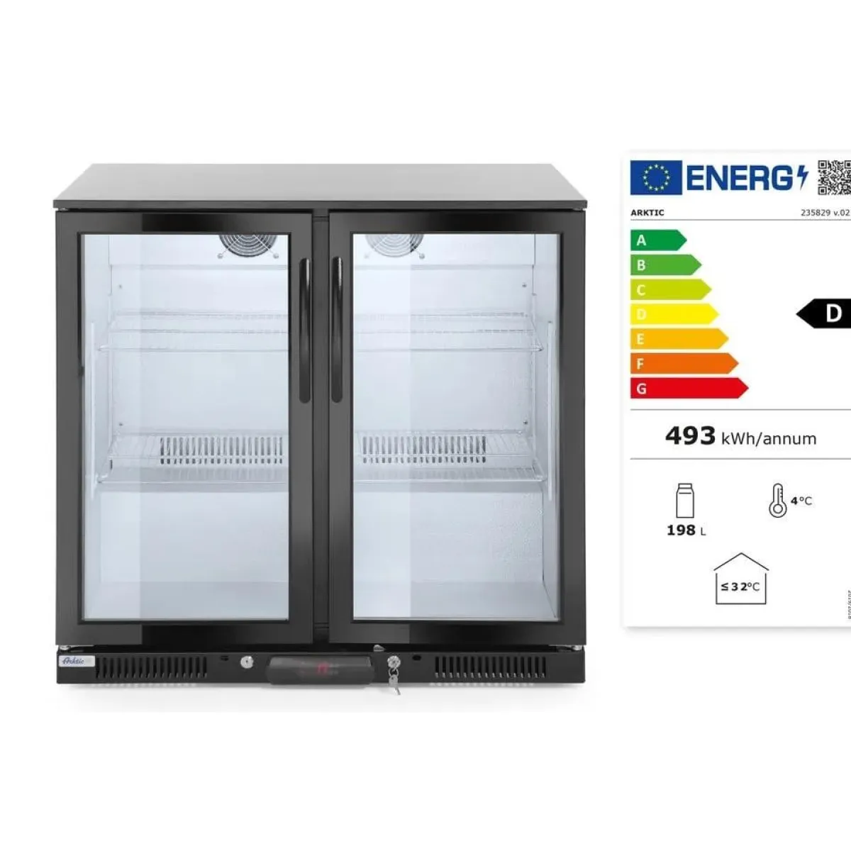 Hendi Arktic Backbar koelkast met dubbele deur 900x530x(h)865 Outlet