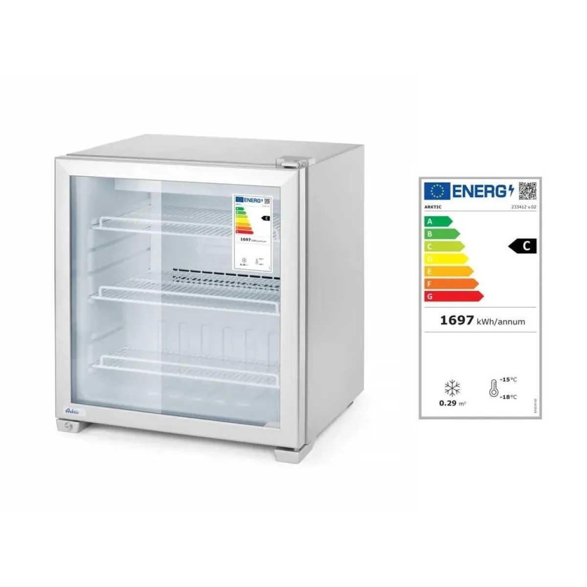 Hendi Arktic Opzet vriesvitrine 90 L New