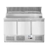 Hendi Arktic Saladette met 3 deuren en verhoogde GN vitrine 380L New