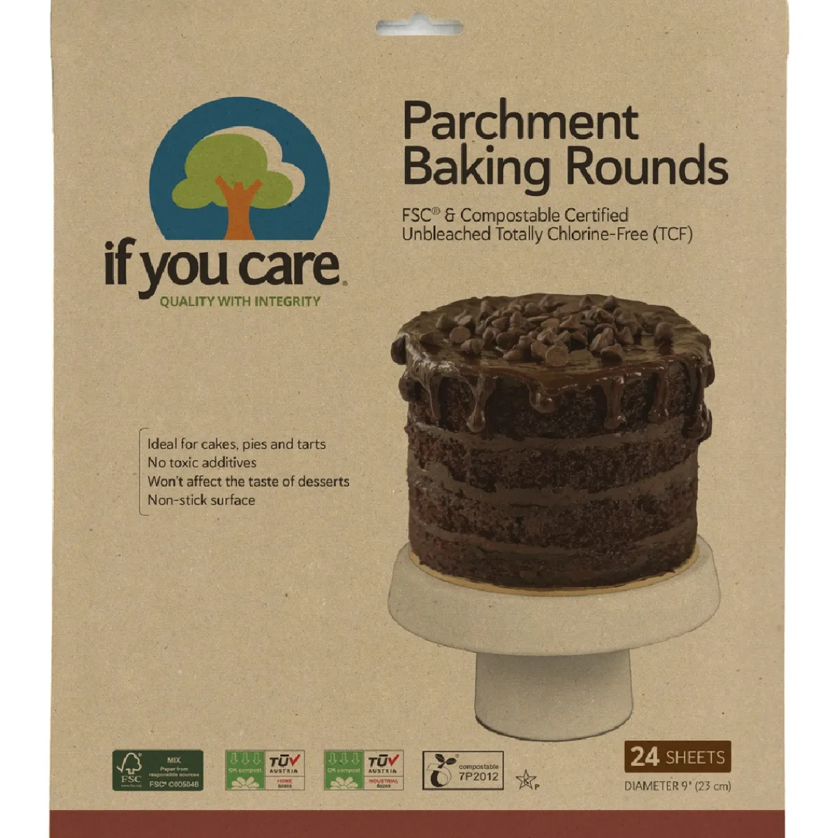 If You Care Bakpapier Rond Ongebleekt Ø23cm 24st. Online