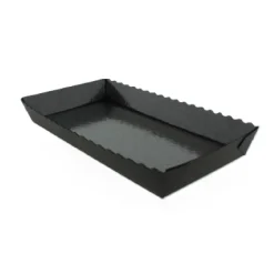 Overig Bakvorm Karton Rechthoek Zwart 18x9x2,5cm (per stuk) New
