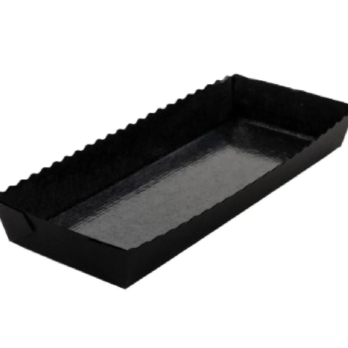 Overig Bakvorm Karton Rechthoek Zwart 22x8x2,8cm (per stuk) Hot