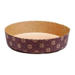 Overig Bakvorm Karton Rond Ø15,5x3,5cm Bruin/Goud (per stuk) New