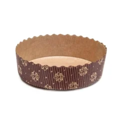 Overig Bakvorm Karton Rond Ø10x3cm Bruin/Goud (per stuk) New
