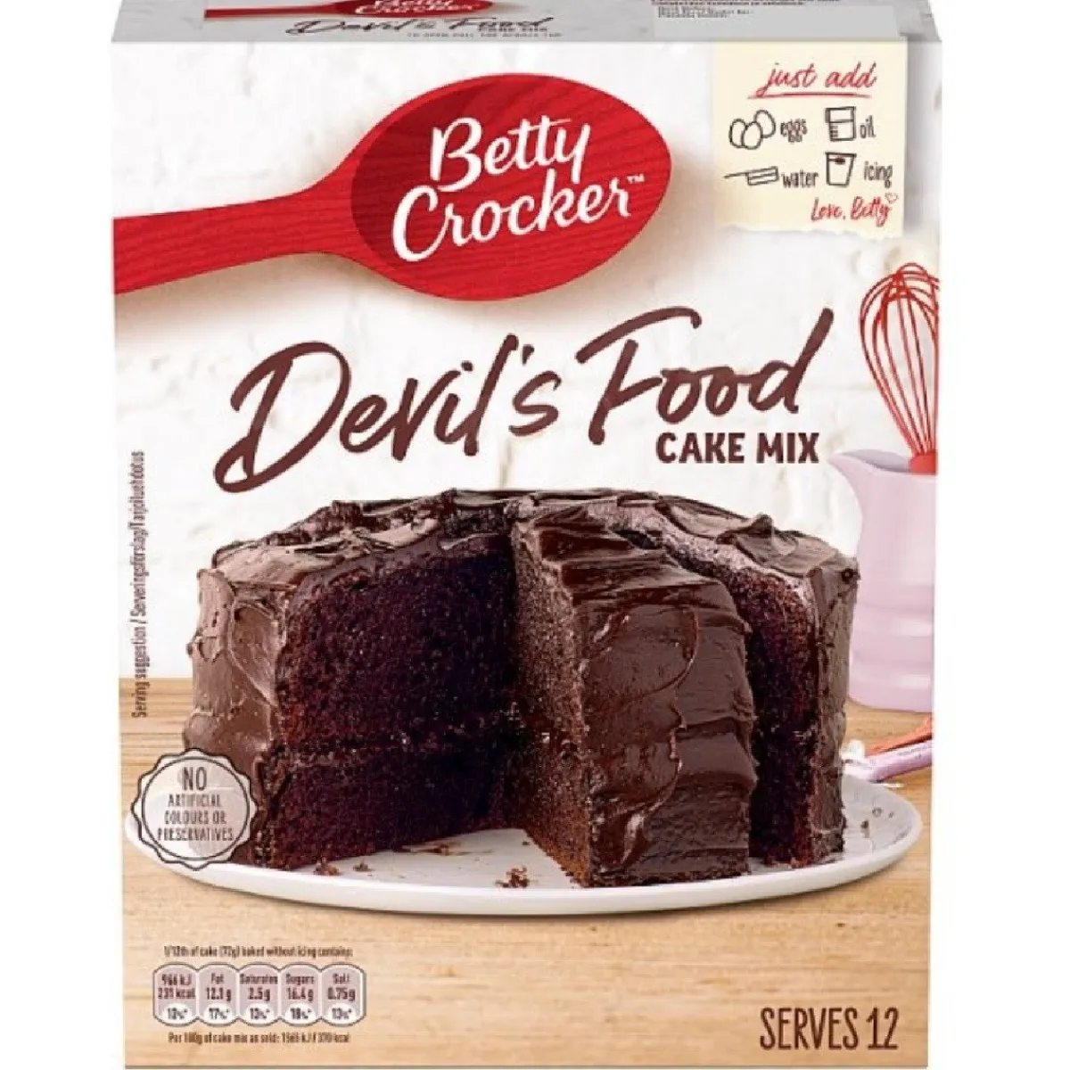 Betty Crocker Devil's Food Cakemix 425g New