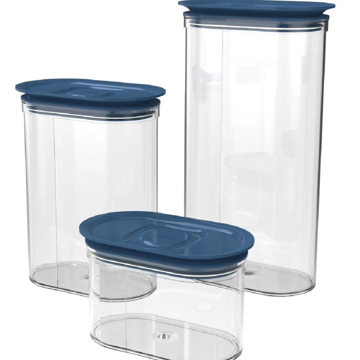 Biesse Bewaardoos Ovaal Luchtdicht Blauw 2,25L Hot