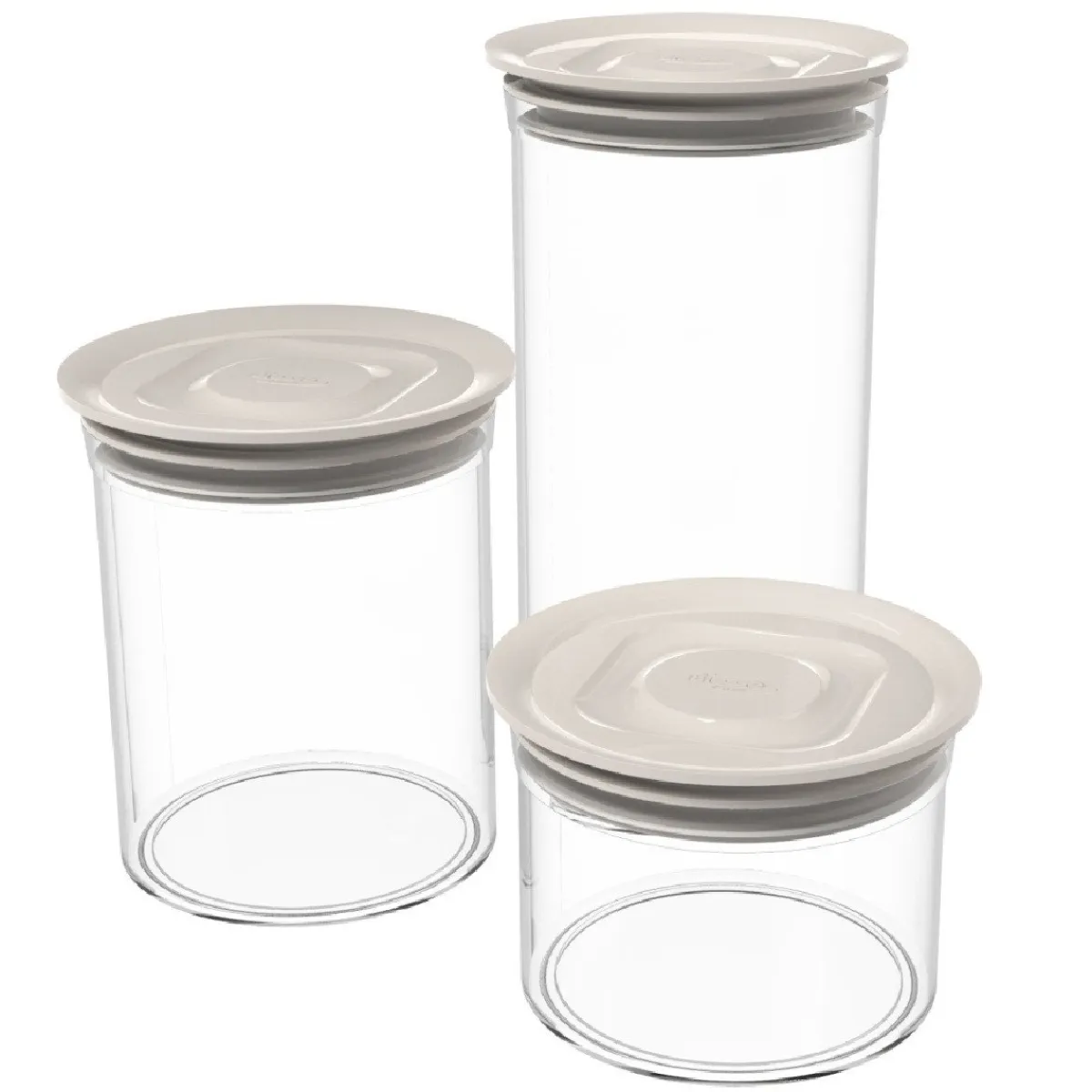 Biesse Voorraadpot Rond Luchtdicht Grijs 1,75L Discount