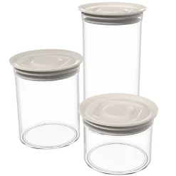 Biesse Voorraadpot Rond Luchtdicht Grijs 1L Best
