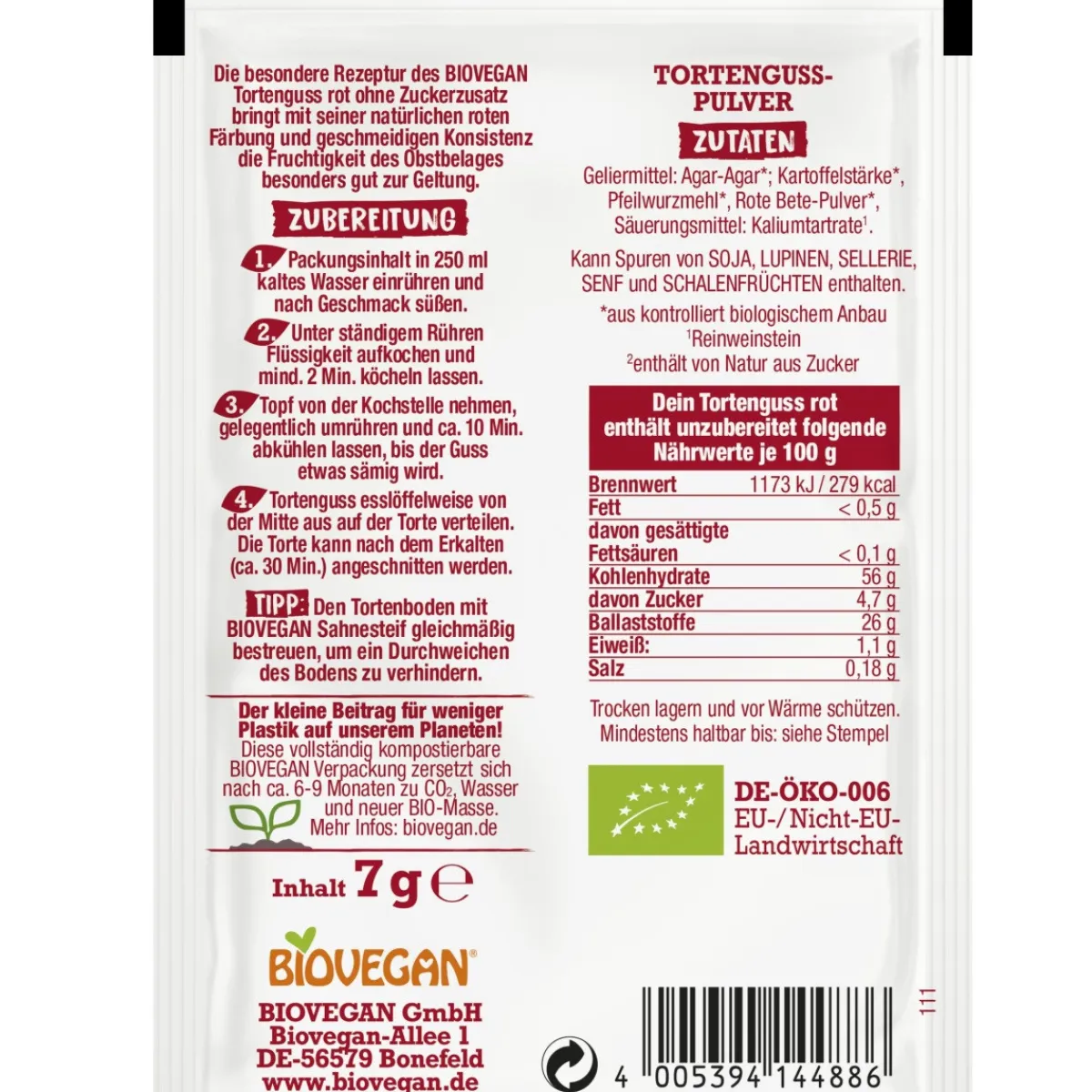 BioVegan Taartgelei Rood Biologisch 2x7g Sale