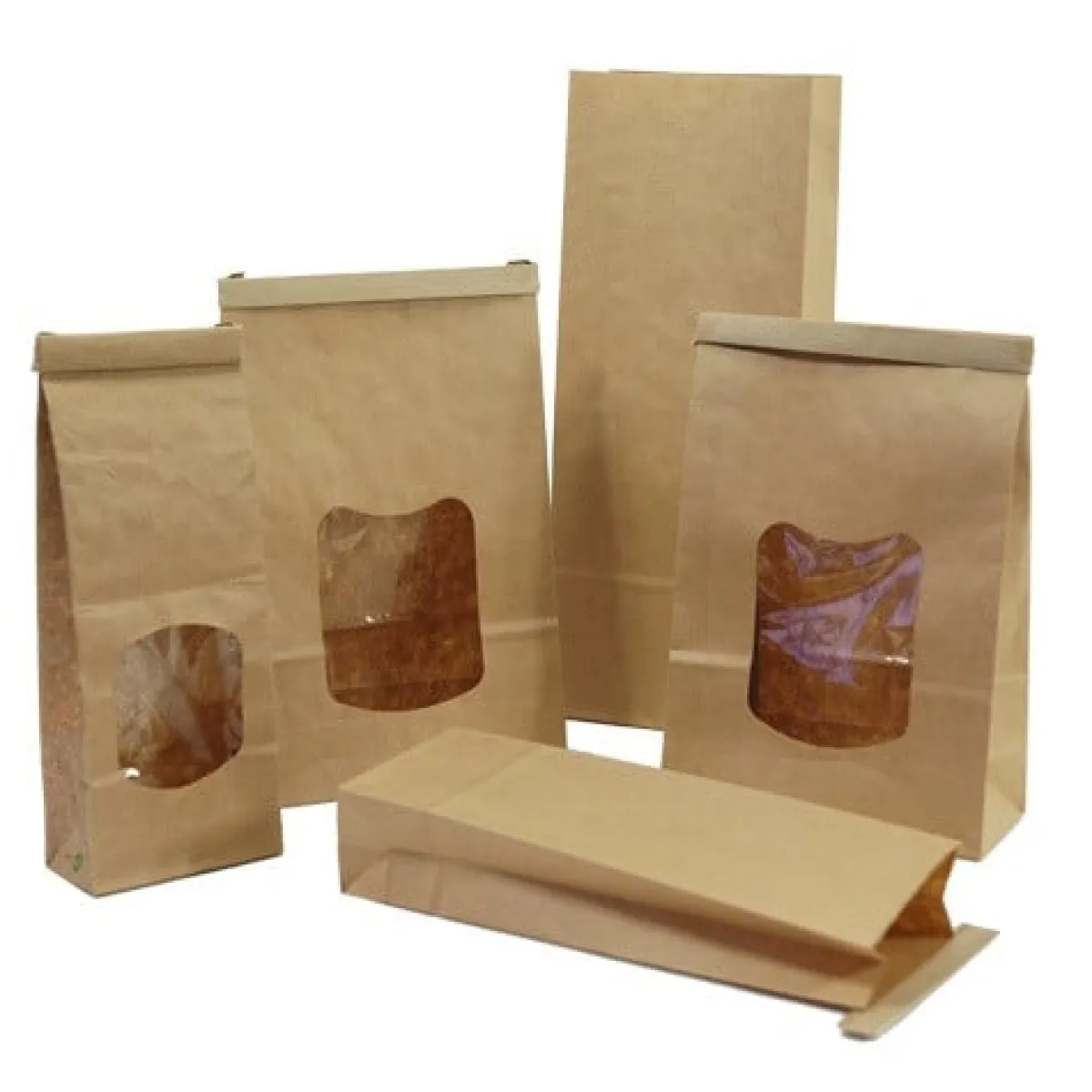 Overig Blokbodemzak Kraft Groot Hersluitbaar 155x70x242mm Hot