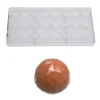Chocolate World Bonbonvorm Bol Facet (24x) 25x12mm New