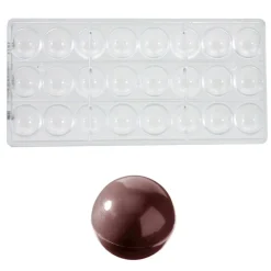 Chocolate World Bonbonvorm Bol (24x) Ø30 mm New