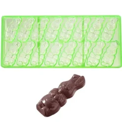 Chocolate World Bonbonvorm GL Haas Caraque (16) 67x25x10mm** New