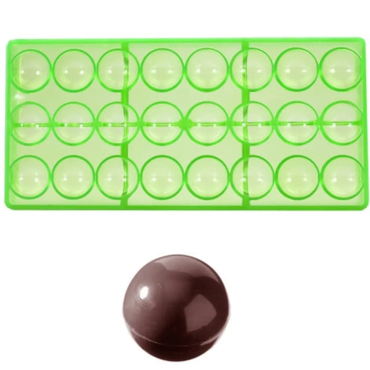 Chocolate World Bonbonvorm GL Bol (24x) Ø30mm.** Clearance