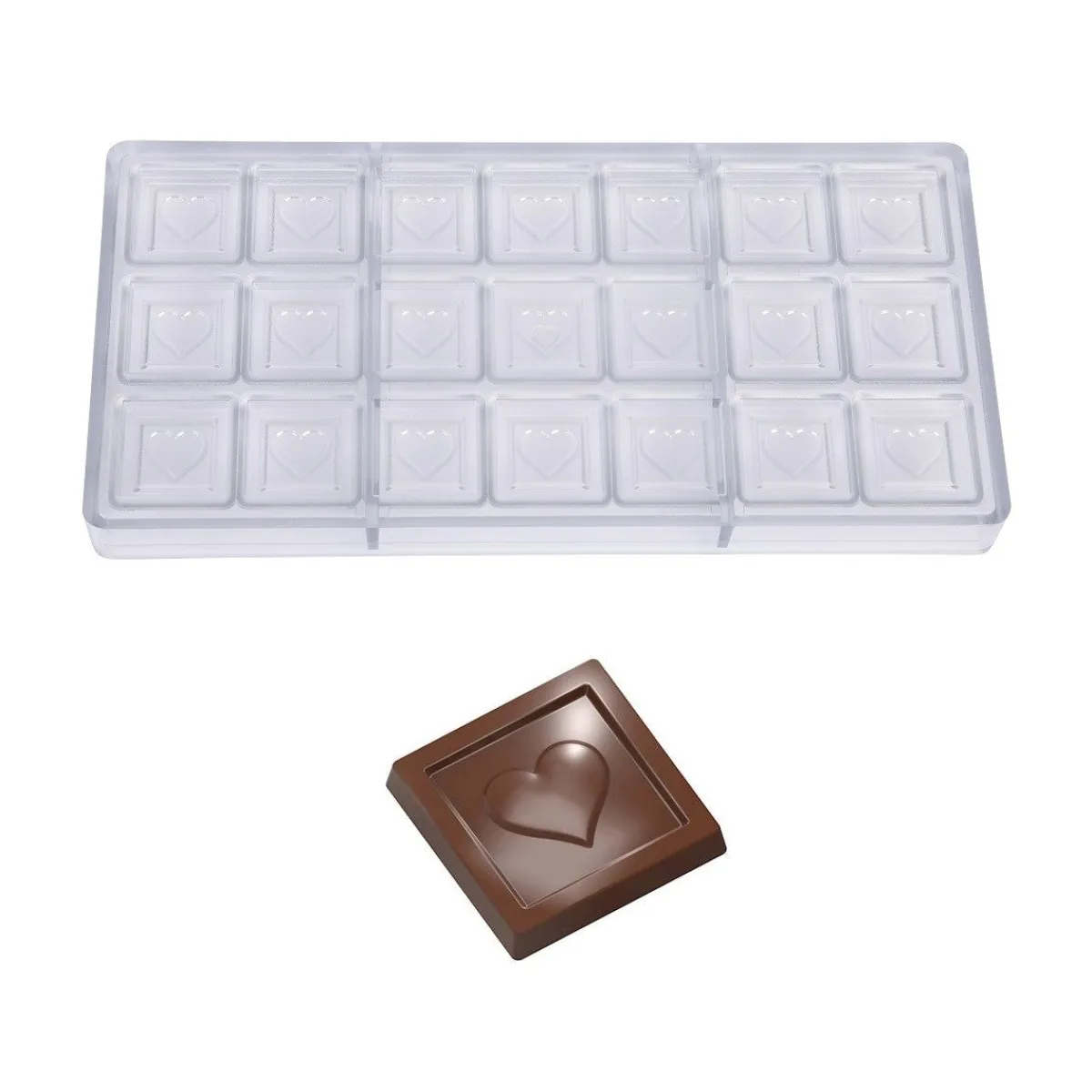 Chocolate World Bonbonvorm Hart Caraque (21x) 32x5mm Online