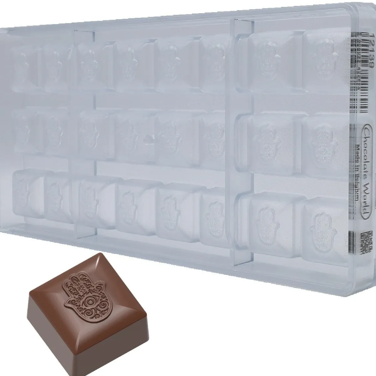 Chocolate World Bonbonvorm Hand van Fatima (24x) 25x25x16mm New