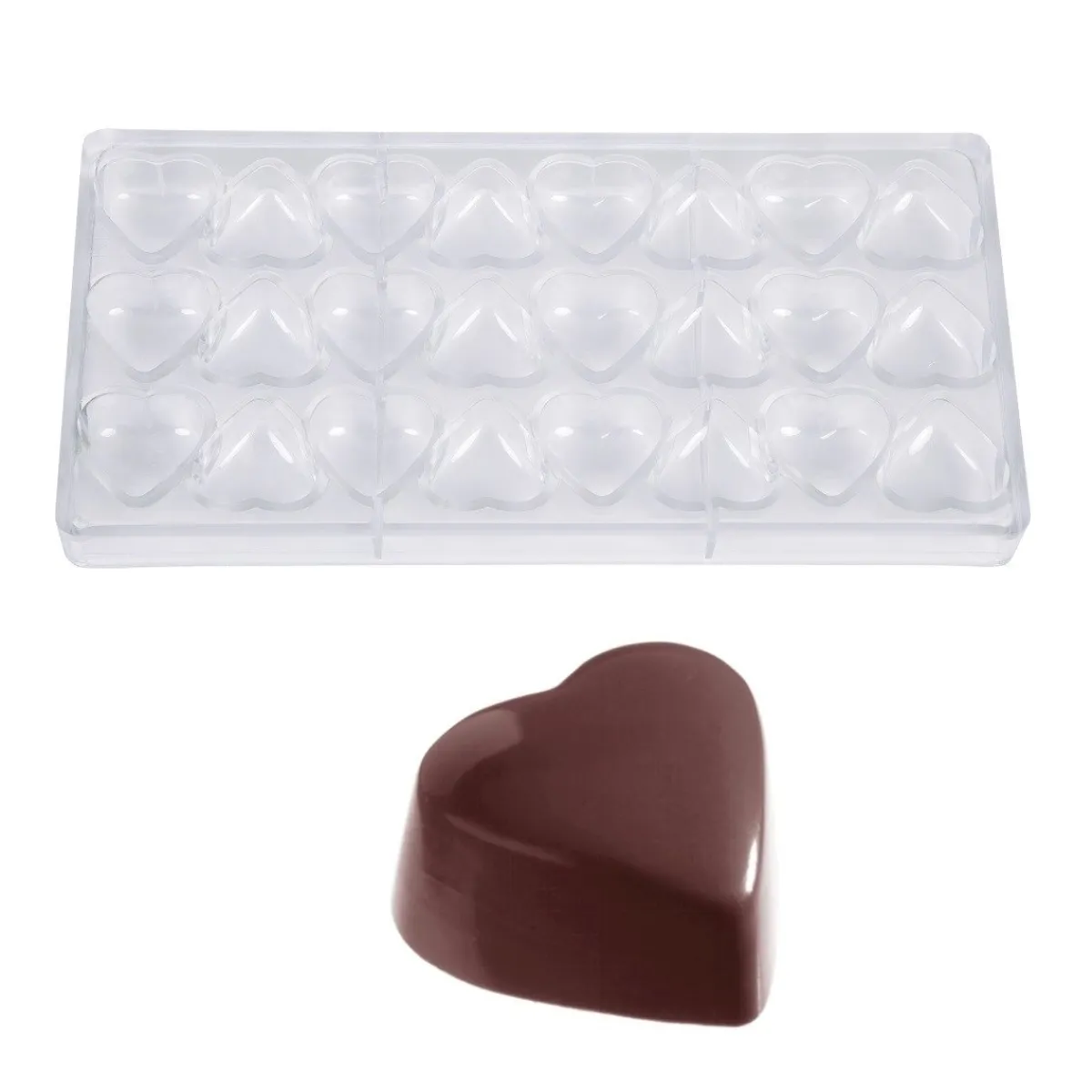 Chocolate World Bonbonvorm Hartje Hoog (24x) 31x35x18mm Discount