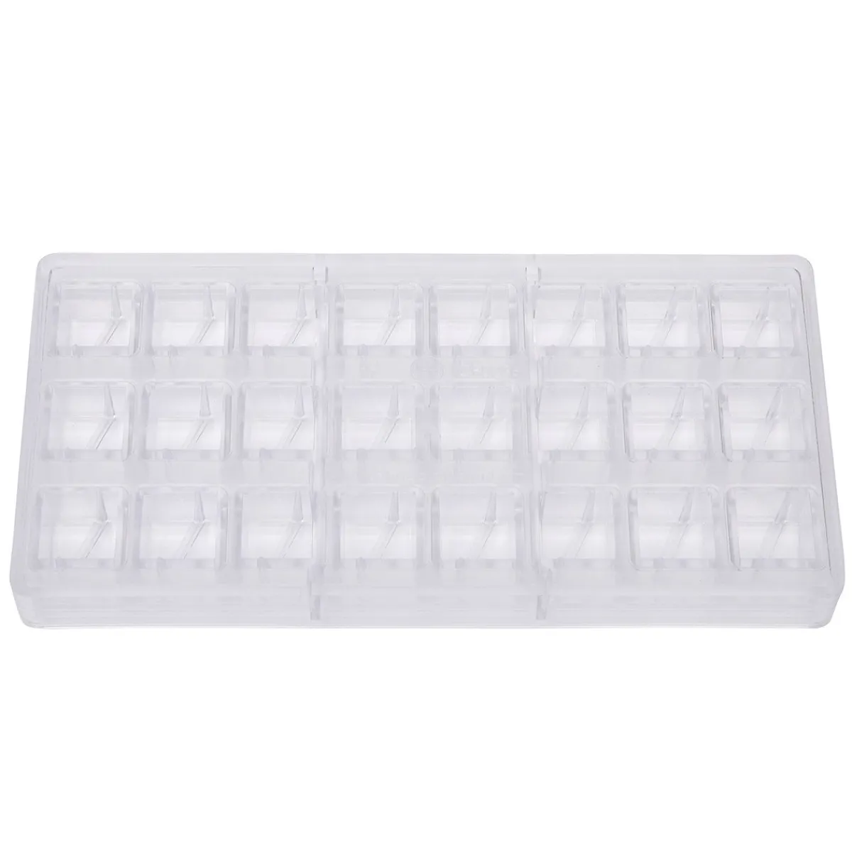 Chocolate World Bonbonvorm Kubus met Streep (24x) 25mm Discount