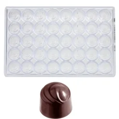 Chocolate World Bonbonvorm Rond Swirl (40x) Ø28 mm