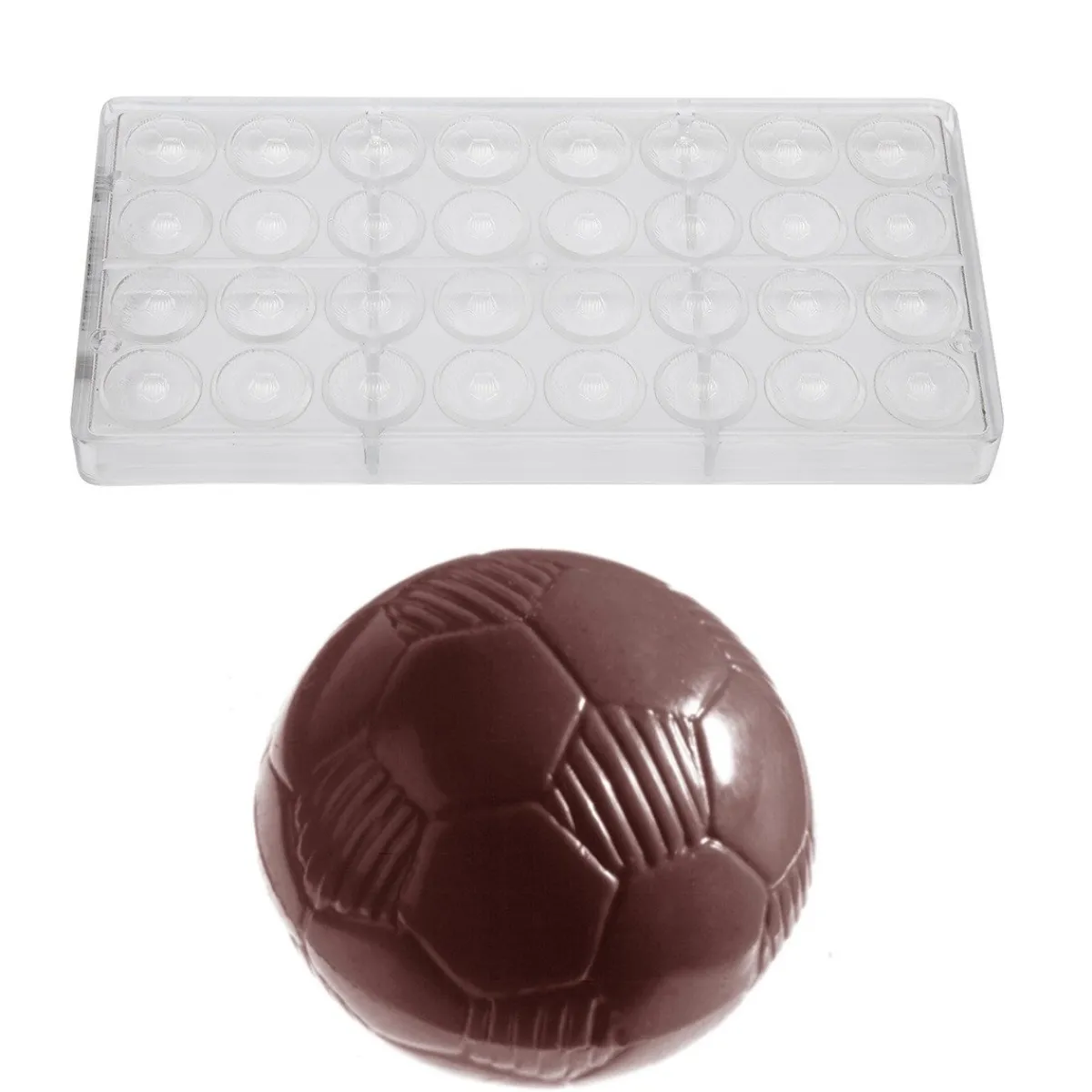 Chocolate World Bonbonvorm Voetbal (32x) Ø26mm Hot