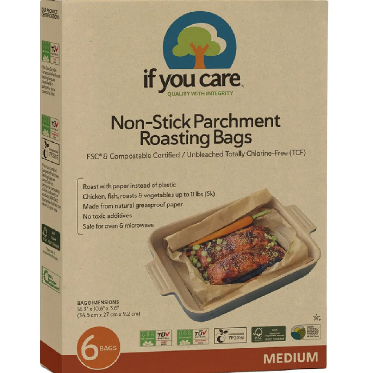 If You Care Braadzak Ongebleekt Papier 36,5x27x9,2cm 6st. Sale
