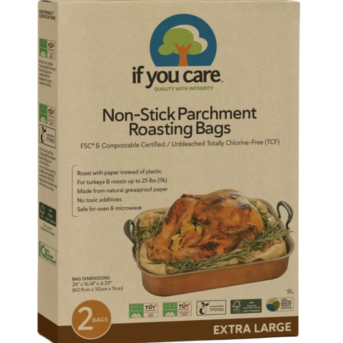 If You Care Braadzak Ongebleekt Papier 60,9x50x11cm 2st.