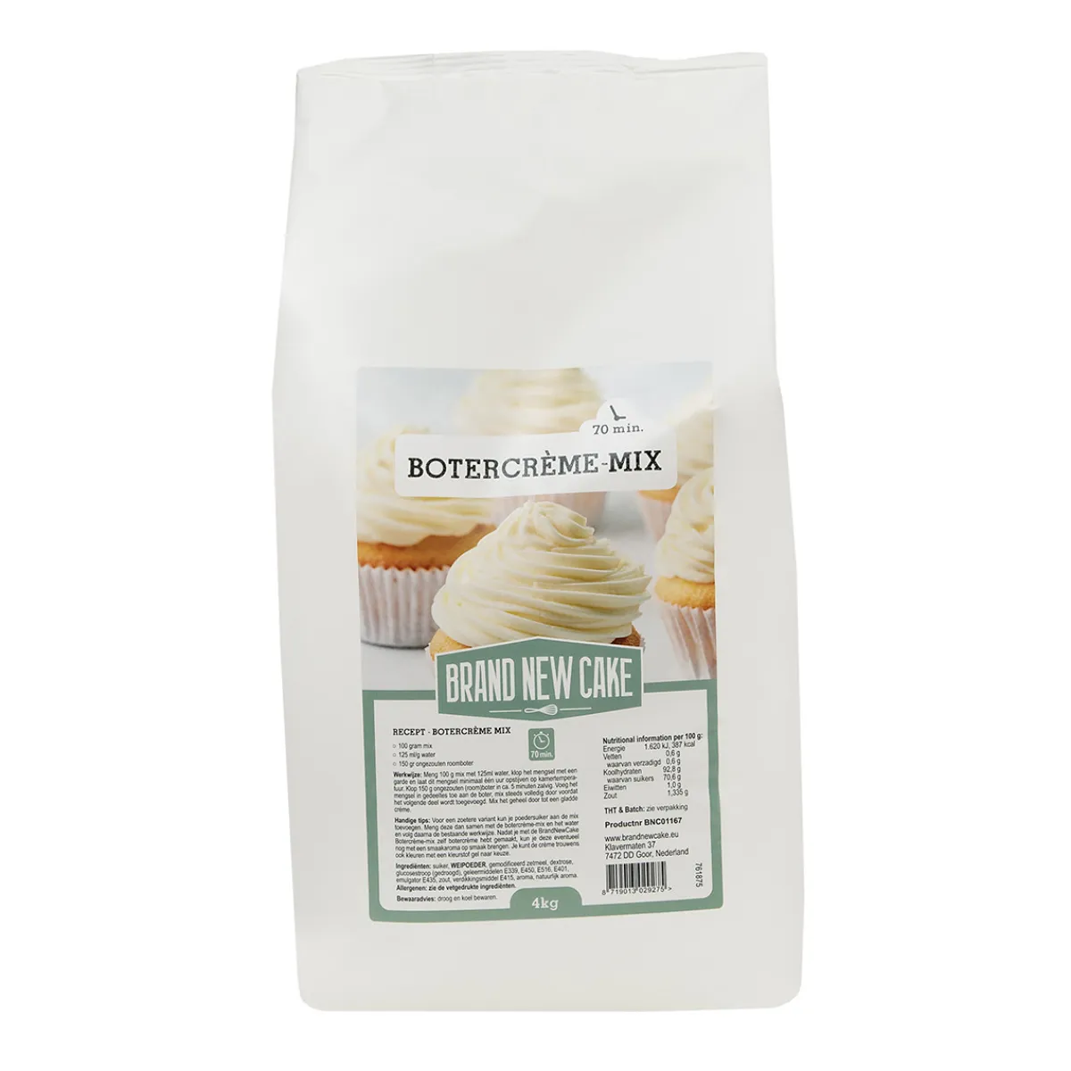 BrandNewCake Botercrème mix 4kg Outlet