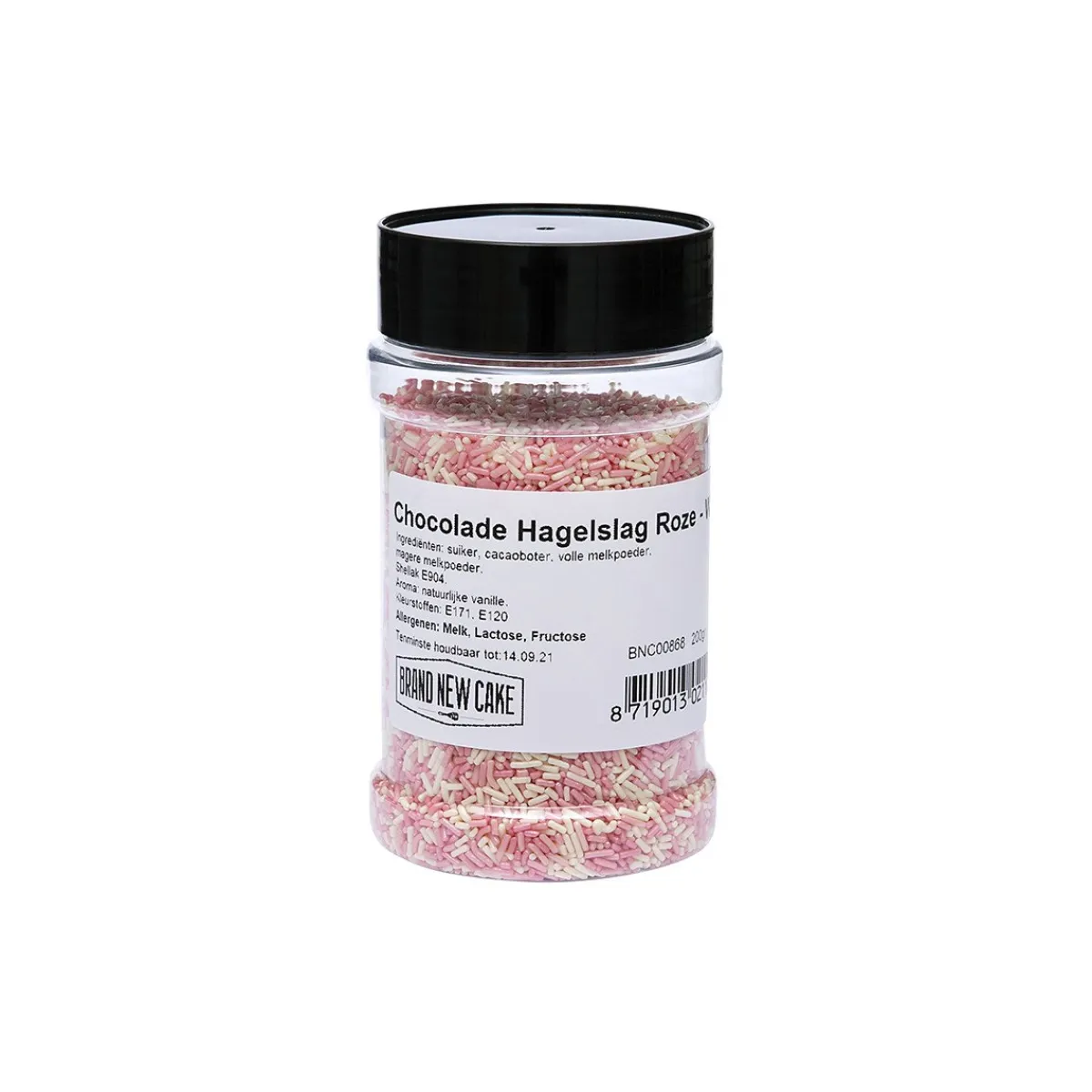BrandNewCake Chocolade Hagelslag Roze/Wit 200g New