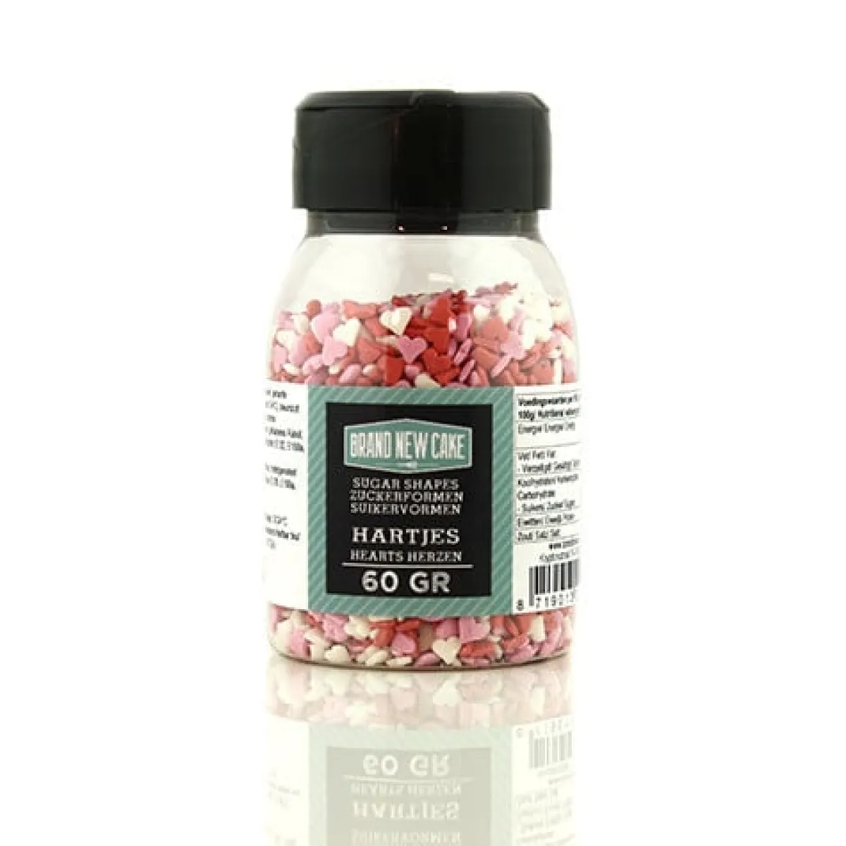 BrandNewCake Confetti Hartjes mix 60gr. Hot