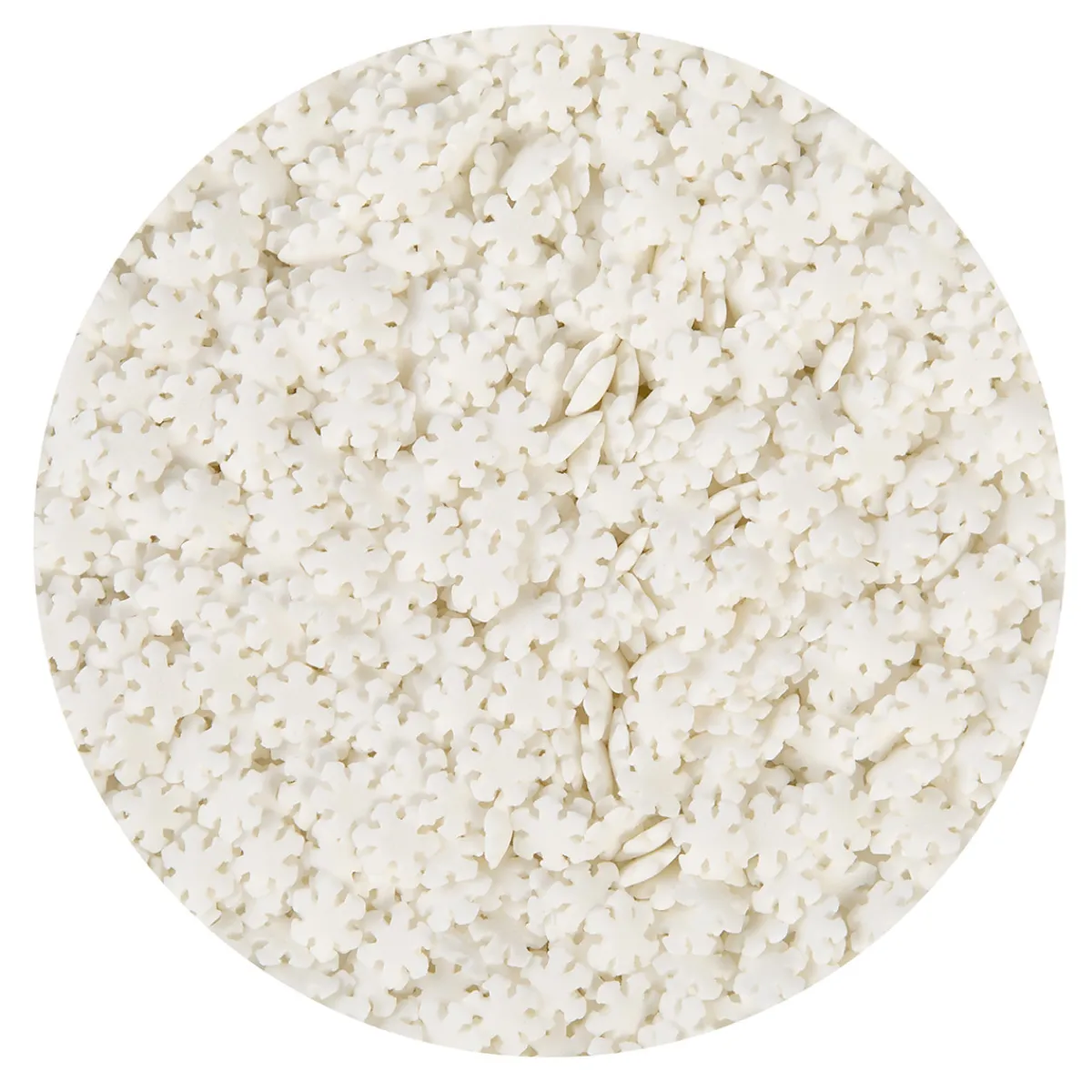 BrandNewCake Confetti Sneeuwvlokken Wit 500gr. Clearance