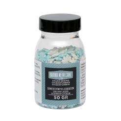 BrandNewCake Confetti Sneeuwvlokken Blauw/Wit 50gr. Best