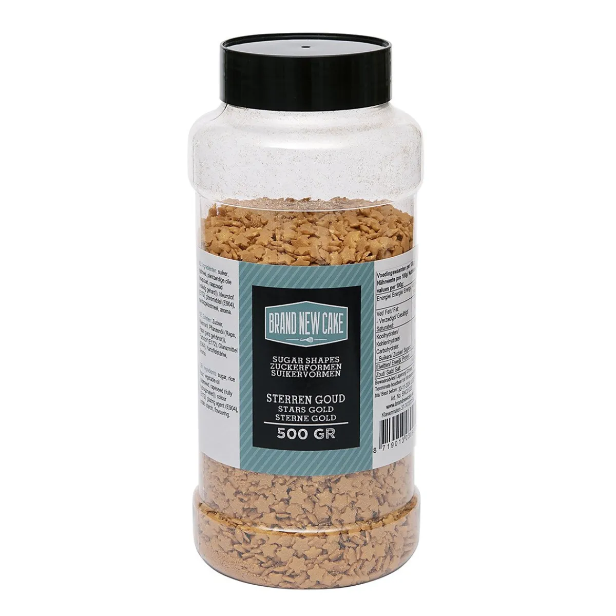 BrandNewCake Confetti Sterren Goud 7mm 500gr. Best