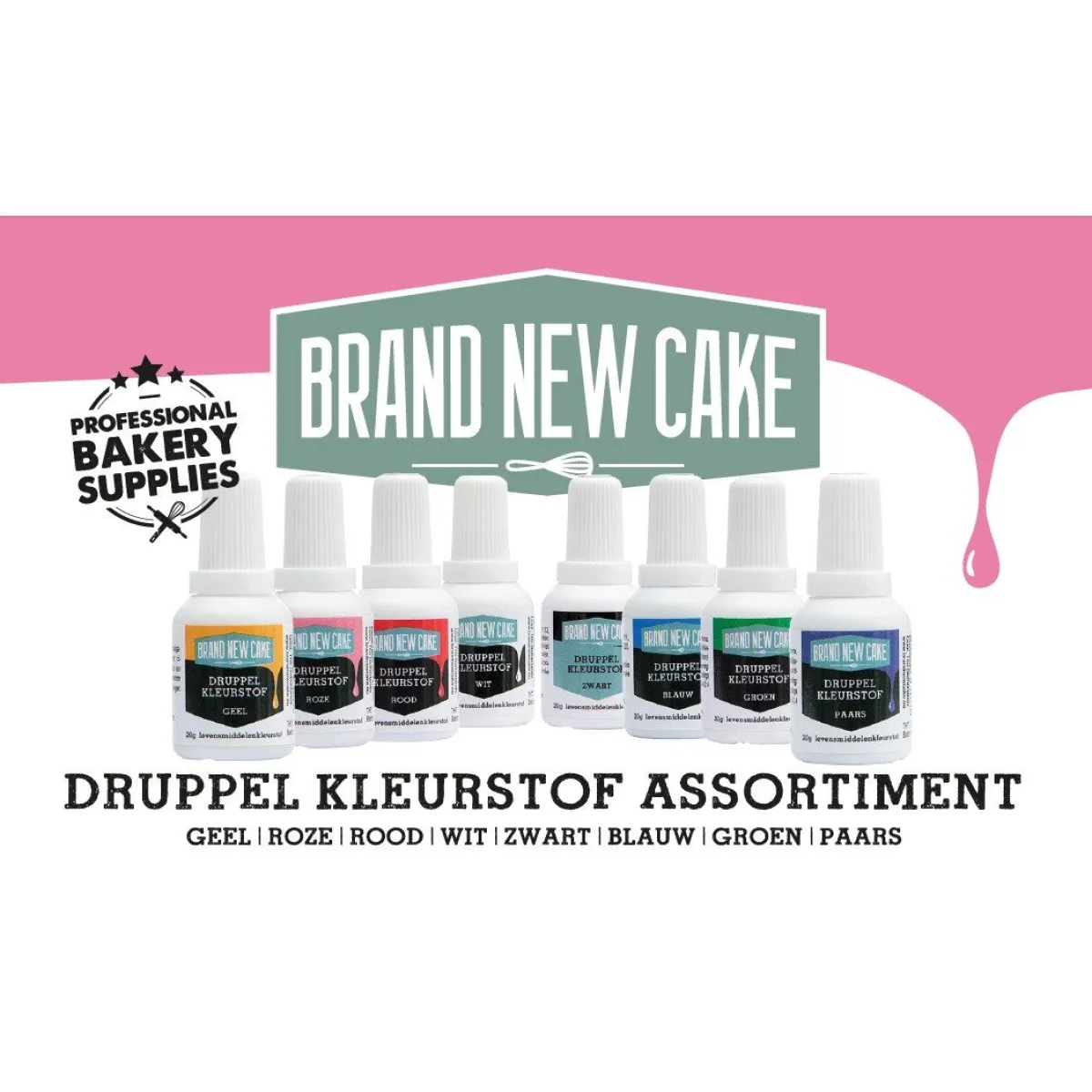 BrandNewCake Druppel Kleurstof Assortiment (8x 20gr) Sale
