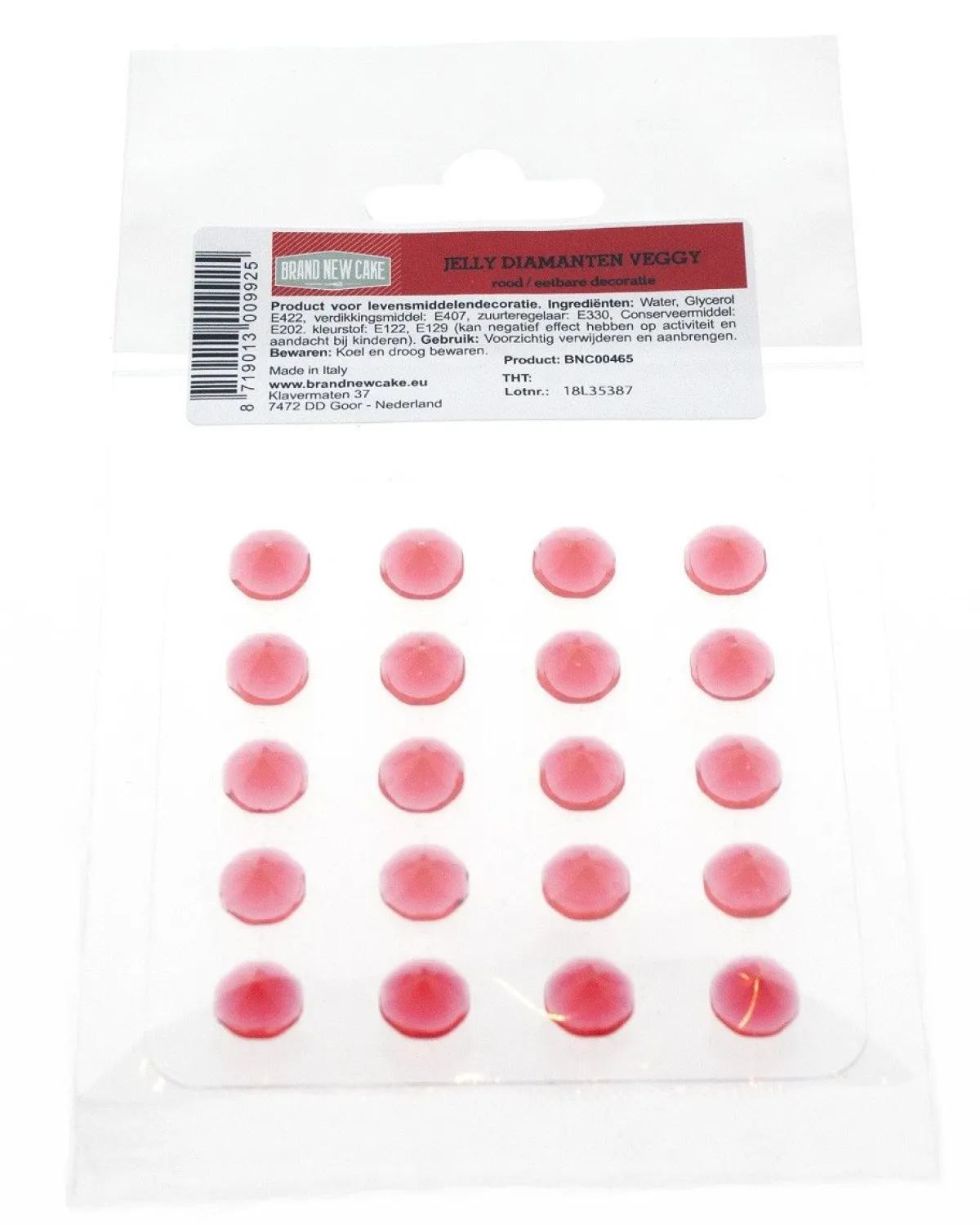 BrandNewCake Eetbare Jelly Diamanten Rood 20st Online