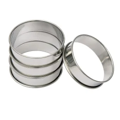 BrandNewCake Flan/Cake Ringen RVS Ø8cm Set/4 Hot
