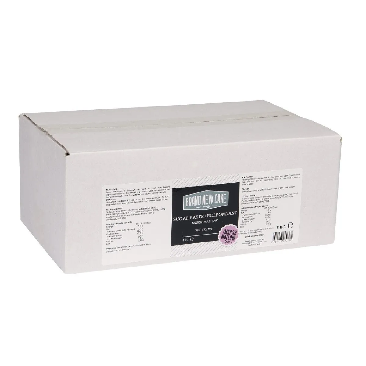 BrandNewCake Rolfondant Wit Marshmallow smaak 5 kg. Outlet