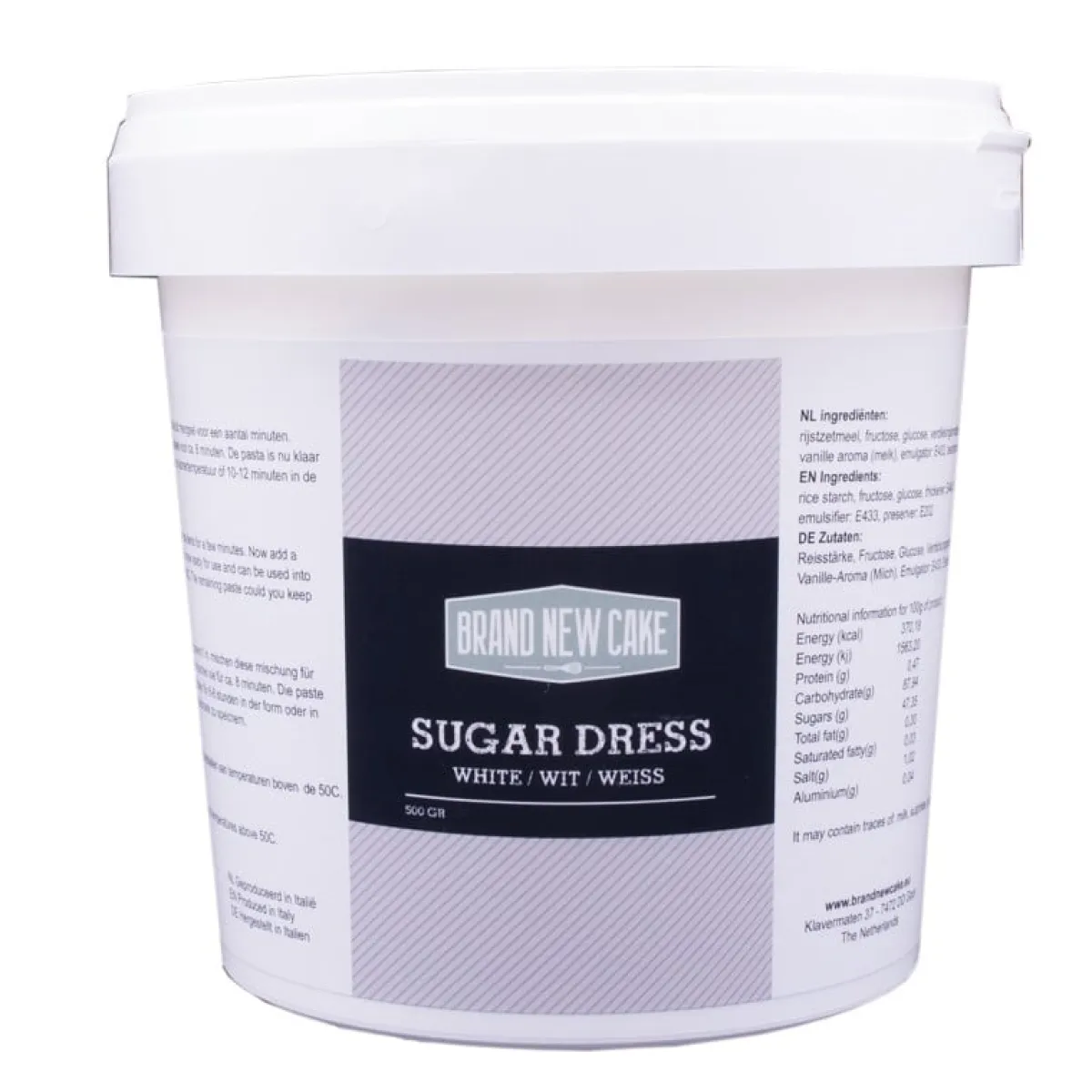 BrandNewCake Sugar Dress Pasta Wit 500 gram** Sale
