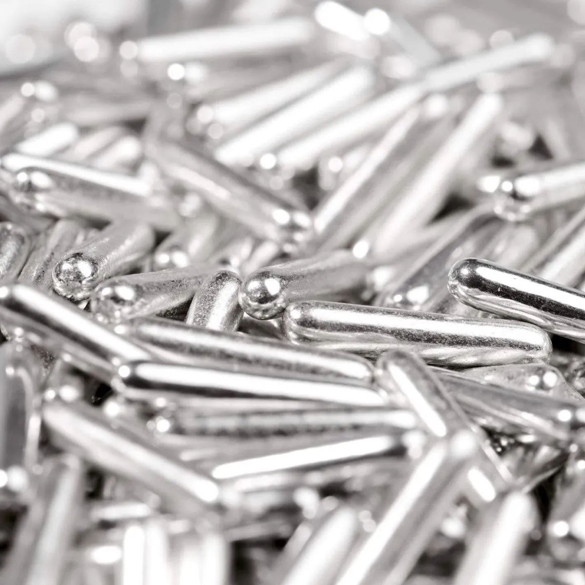BrandNewCake Sugar Rods Metallic Zilver 80gr. Outlet