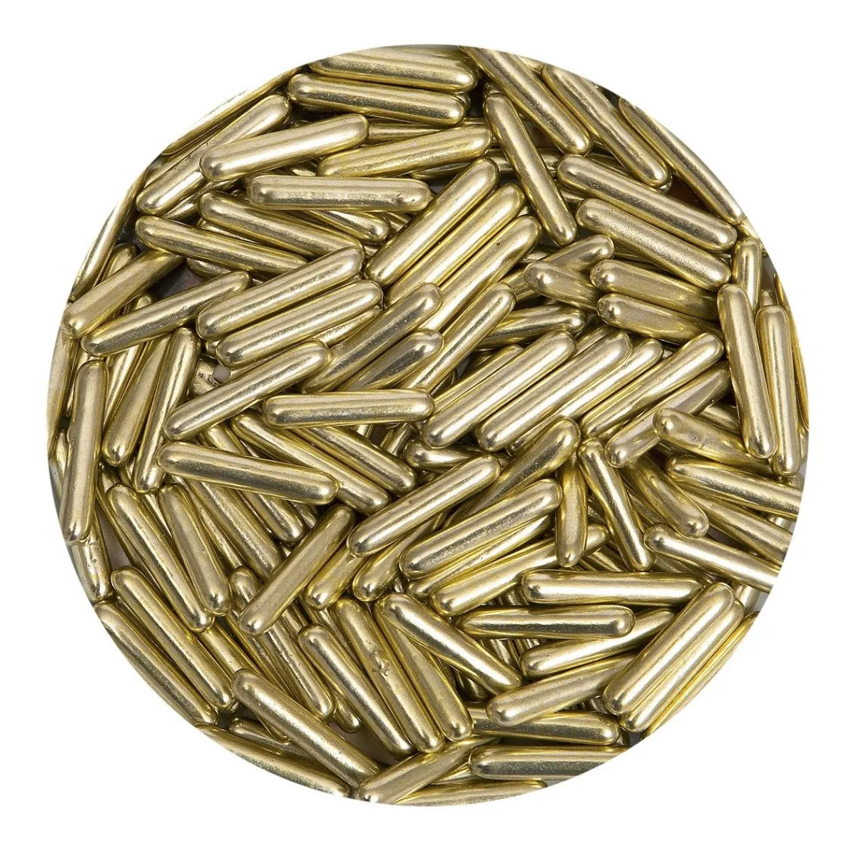 BrandNewCake Sugar Rods Metallic Goudgeel 80gr. Clearance