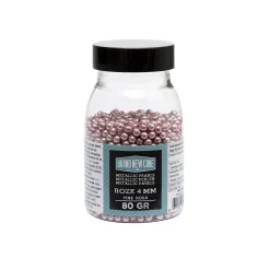 BrandNewCake Suikerparels Metallic Roze 4mm 80gr.