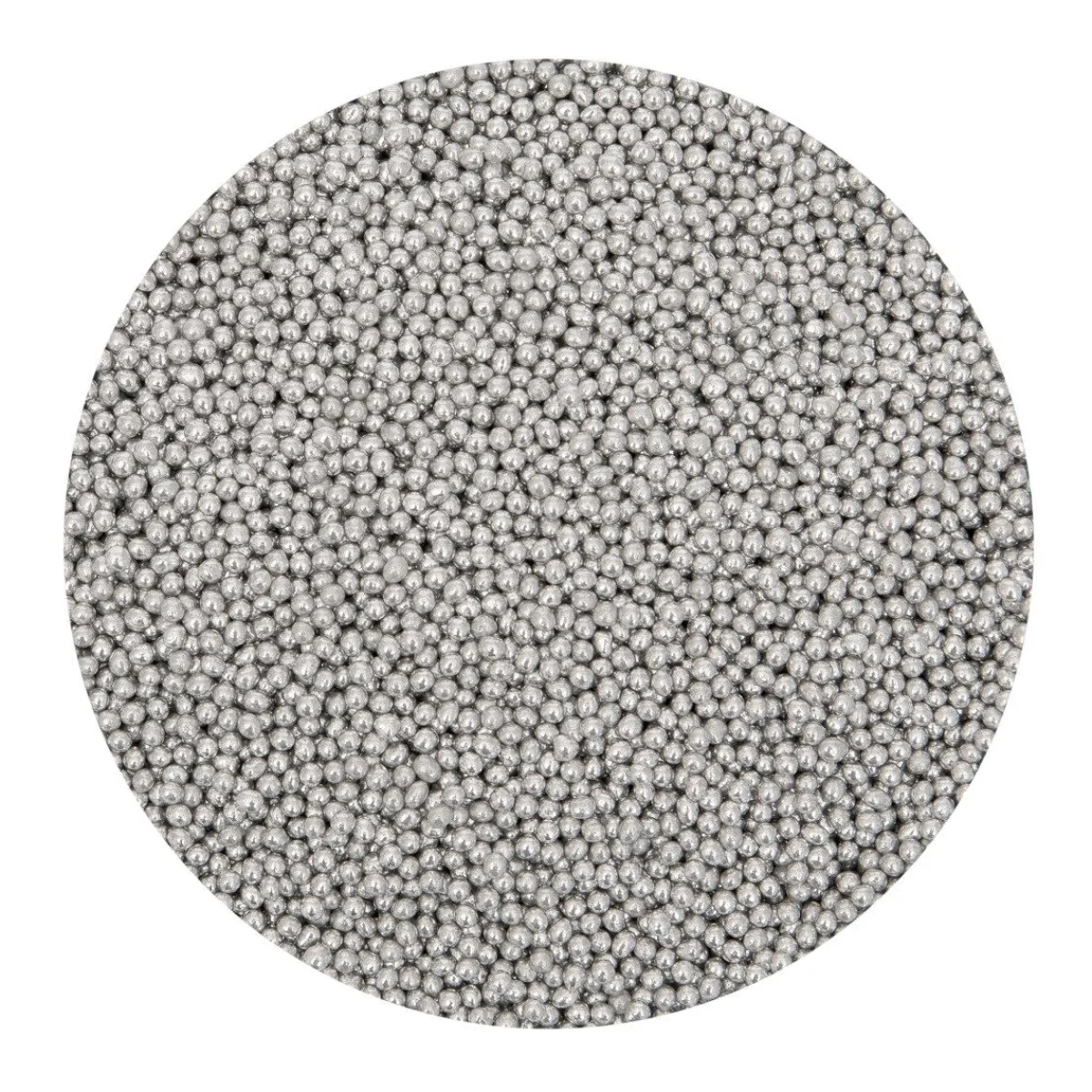 BrandNewCake Suikerparels Metallic Zilver 2mm 80gr. New