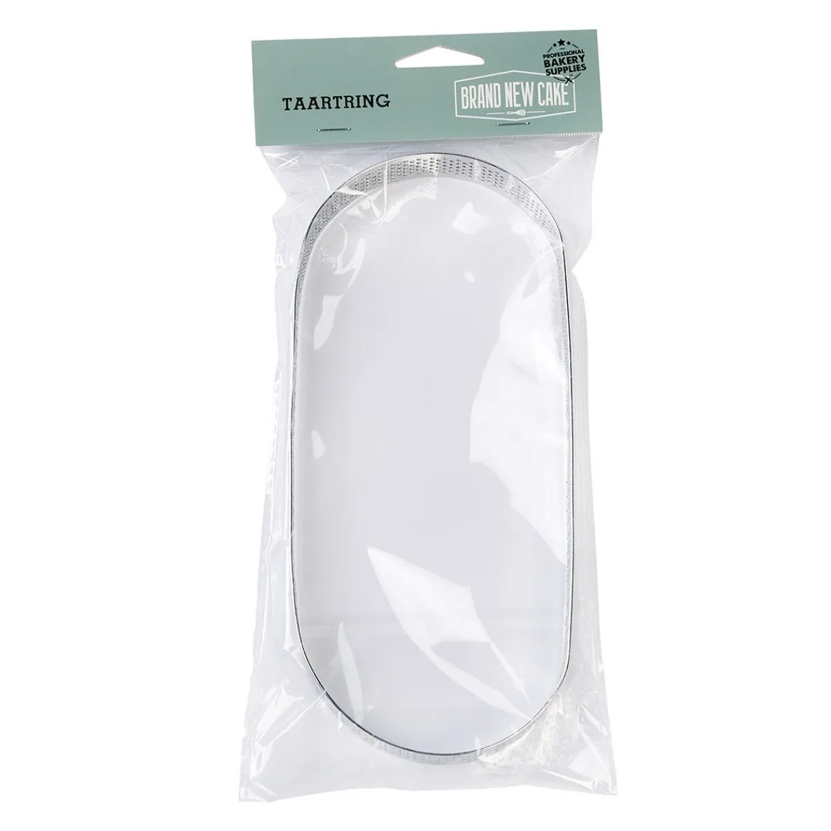BrandNewCake Taartring RVS Ovaal Geperforeerd 27x8x2cm** New
