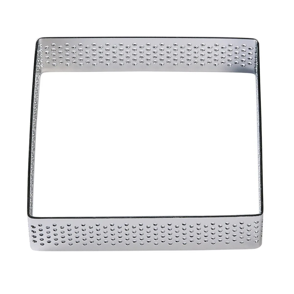 BrandNewCake Taartring RVS Vierkant Geperforeerd 8x2cm** Hot