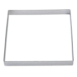 BrandNewCake Taartring RVS Vierkant Geperforeerd 17,5x2cm New