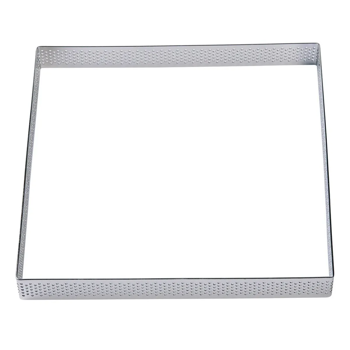 BrandNewCake Taartring RVS Vierkant Geperforeerd 17,5x2cm New
