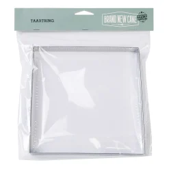 BrandNewCake Taartring RVS Vierkant Geperforeerd 17,5x2cm New