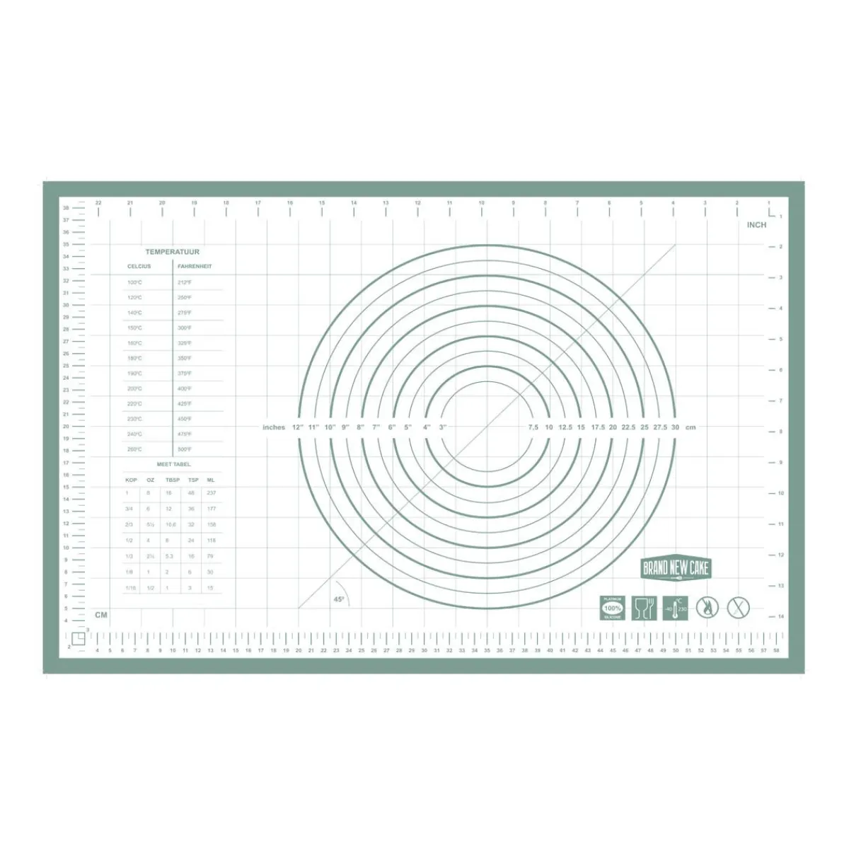 BrandNewCake Uitrol Bakmat met Maatindeling 60x40cm Sale