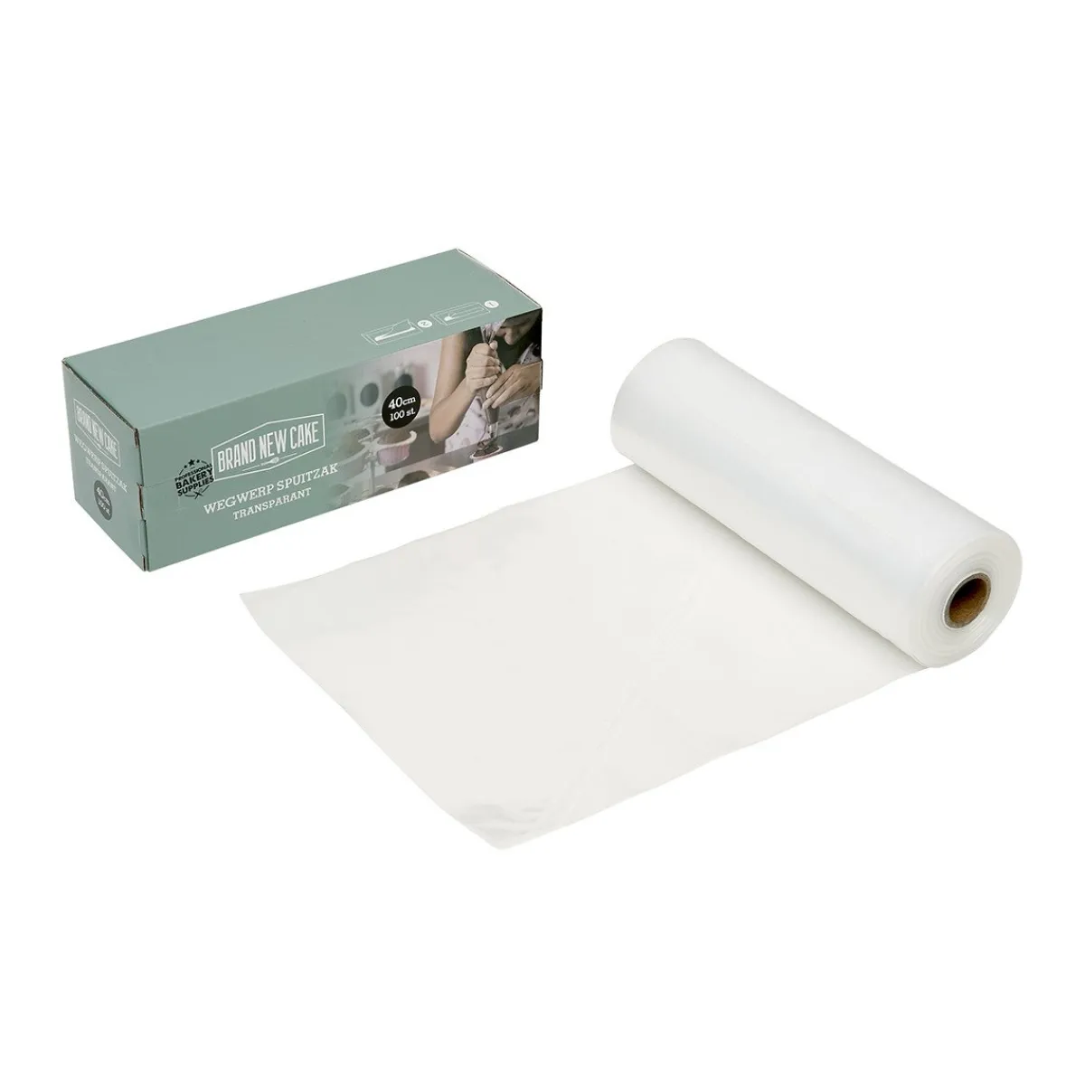 BrandNewCake Wegwerp Spuitzak 40cm Transparant 100 stuks Best