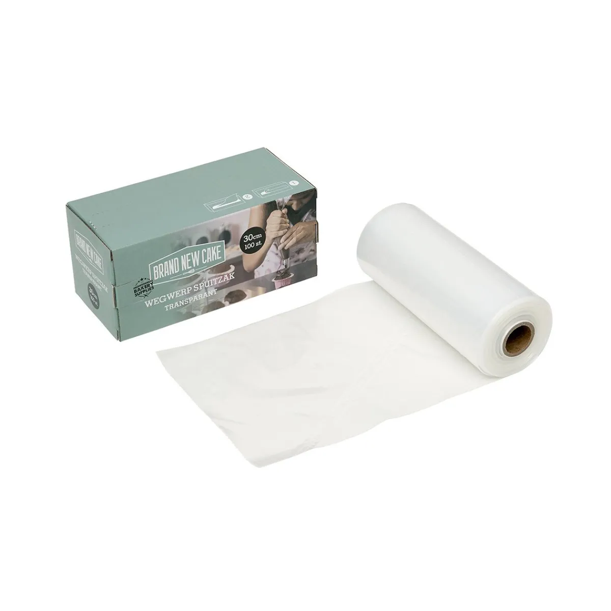 BrandNewCake Wegwerp Spuitzak 30cm Transparant 100 stuks New